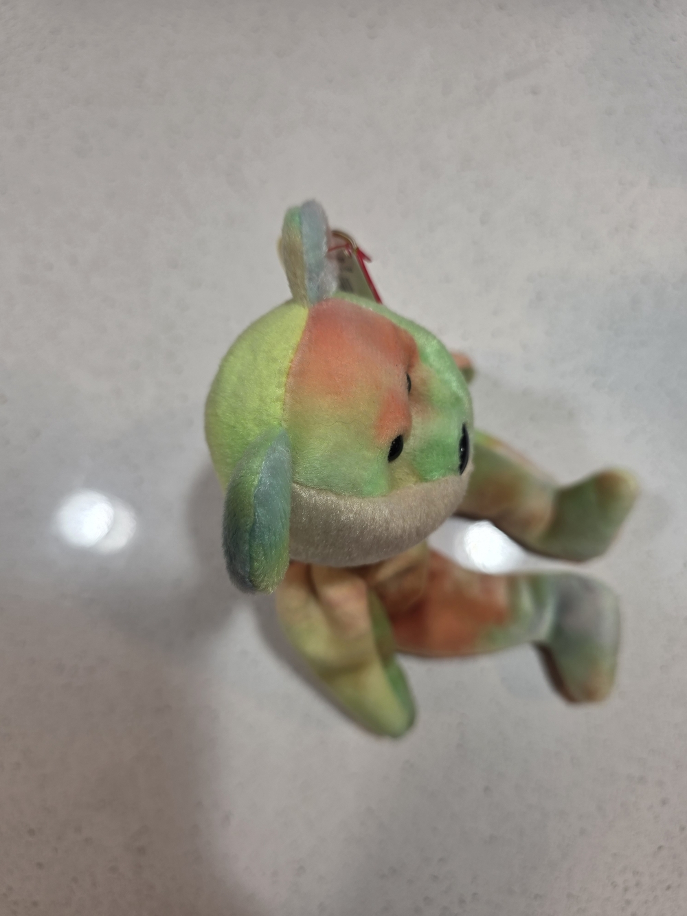 TY Beanie Baby Tie-Dye Peace Bear - Multicolor Plush Toy - Picture 6 of 8